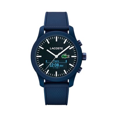 Gents blue 12.12 contact blue rubber strap smart watch 2010882